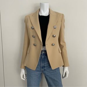 BALMAIN Wool Double Breasted Blazer (Size 36)